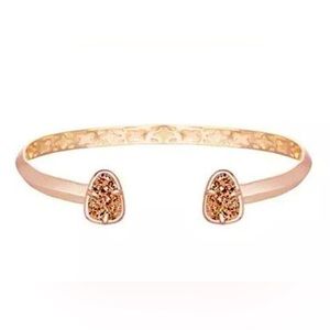 Kendra Scott Hanna Rose Gold Pinch Cuff Drusy Bracelet